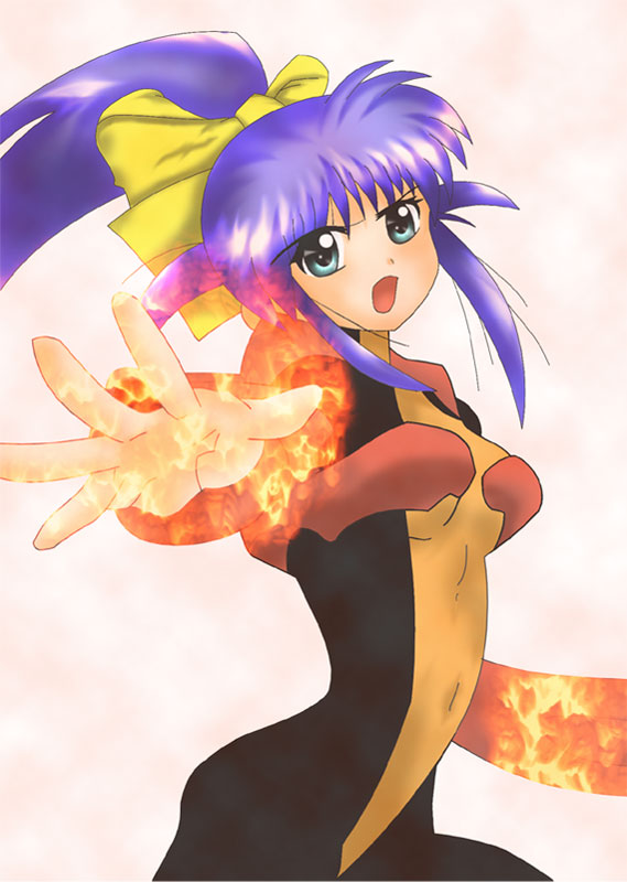 andou mahoro, gainax, mahoromatic, artist request, tagme, 1girl, blue hair, female focus, green eyes, solo