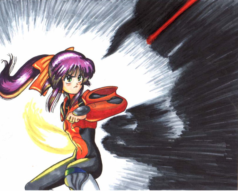 andou mahoro, gainax, mahoromatic, artist request, tagme, blue hair, green eyes