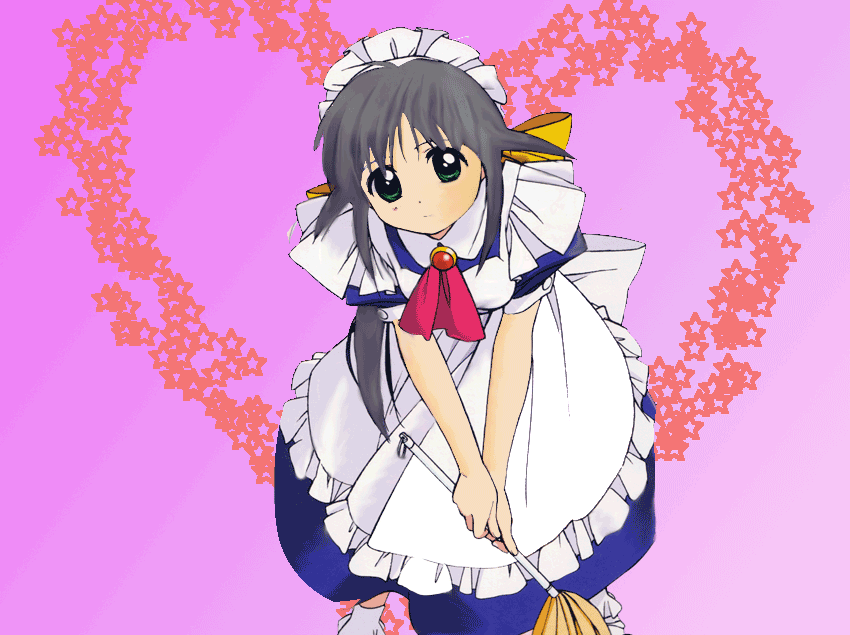 andou mahoro, mahoromatic, blue hair, green eyes, maid