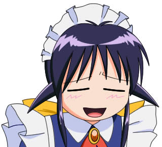 andou mahoro, gainax, mahoromatic, artist request, lowres, tagme, 1girl, blue hair, female focus, maid, solo