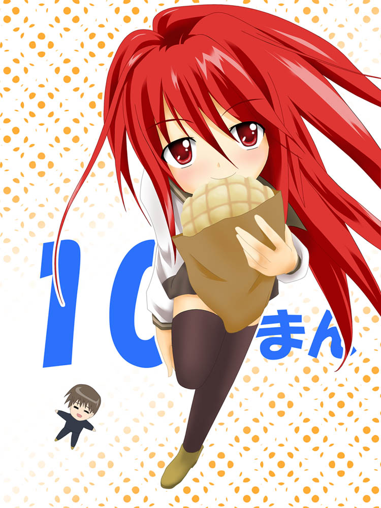 shana, shakugan no shana, 00s, red eyes, red hair, thighhighs