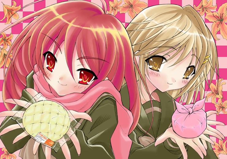 shana, yoshida kazumi, shakugan no shana, 00s, brown eyes, brown hair, red eyes, red hair, school uniform, serafuku