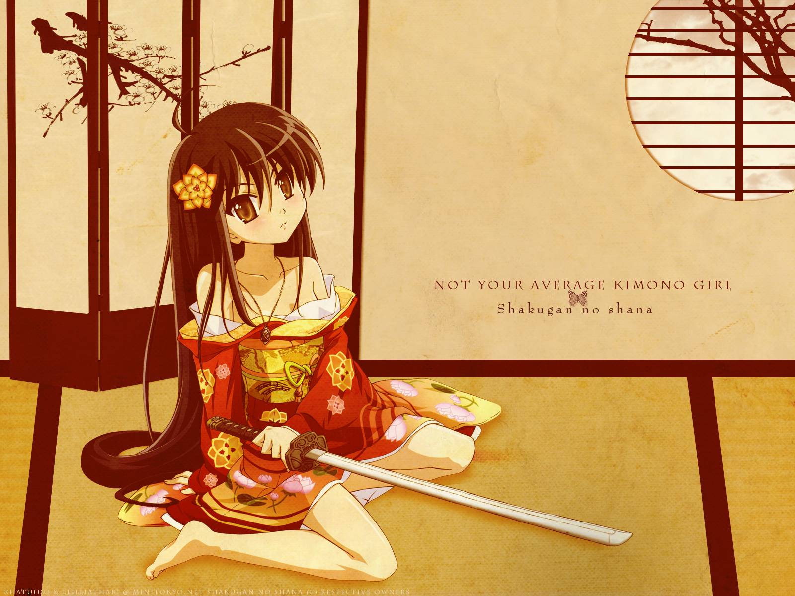 shana, shakugan no shana, highres, 00s, black hair, brown eyes, sword, weapon