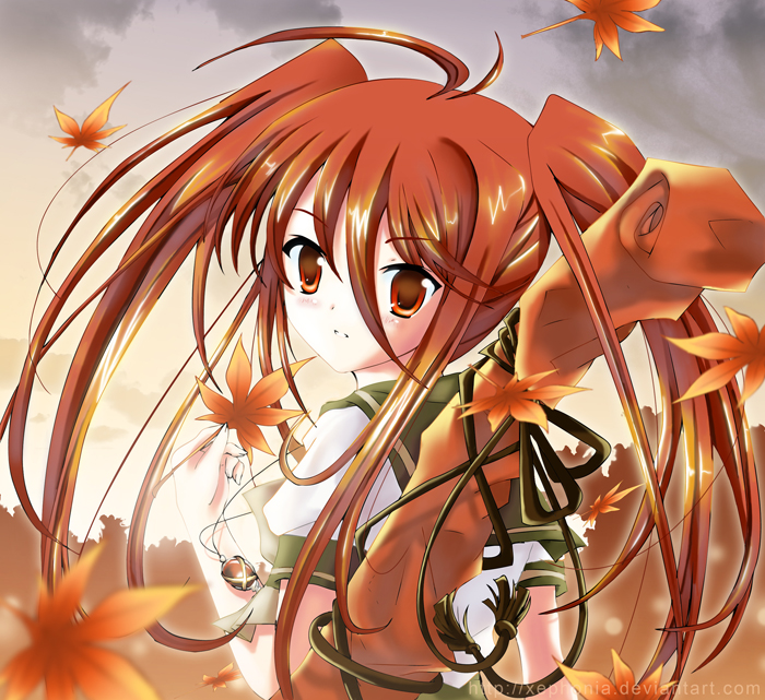 shana, shakugan no shana, 00s, brown eyes, brown hair, school uniform, serafuku