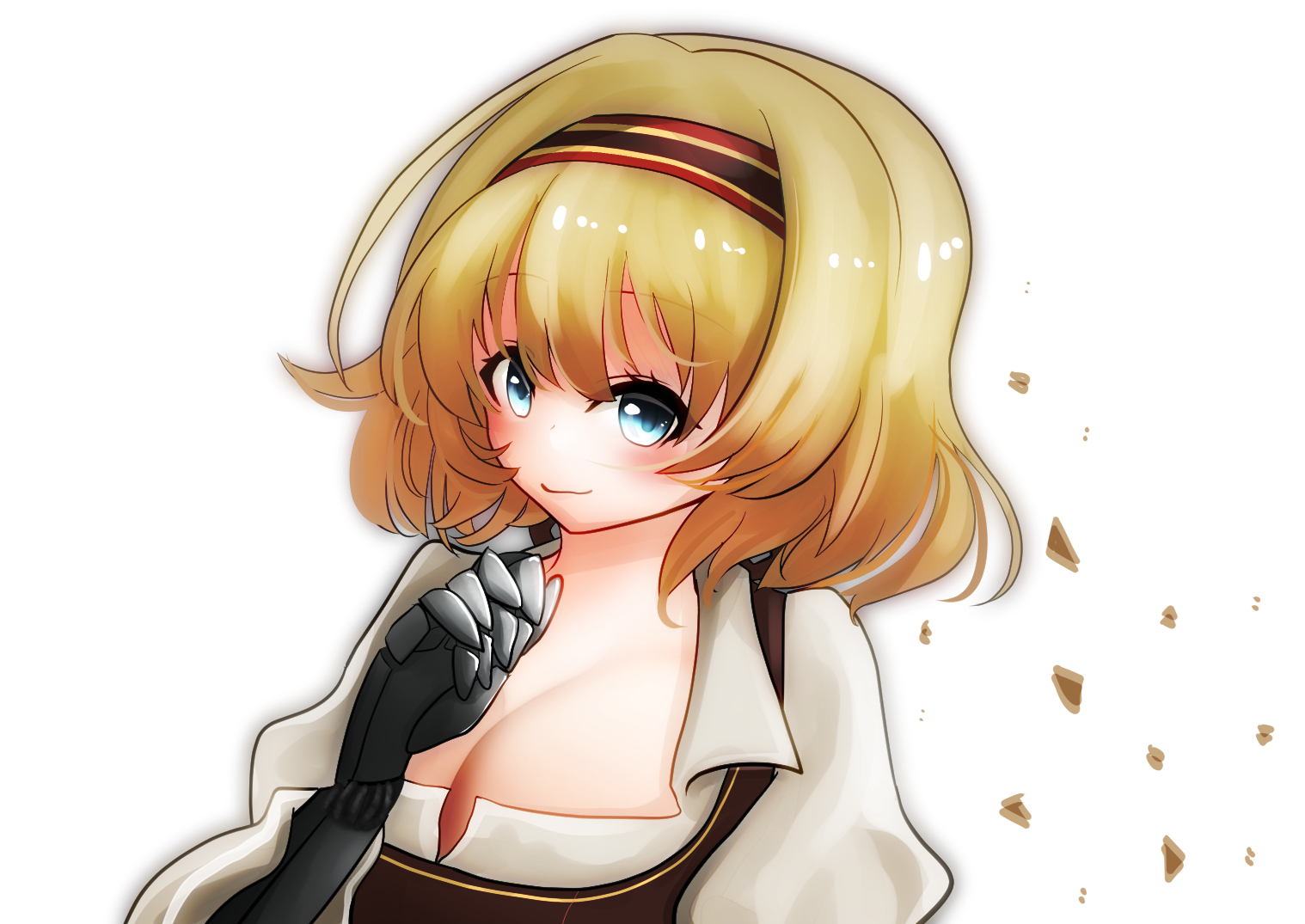 kanan hubuki, ilsa (grimms notes), grimms notes, 1girl, blonde hair, closed mouth, medium hair, smile, solo