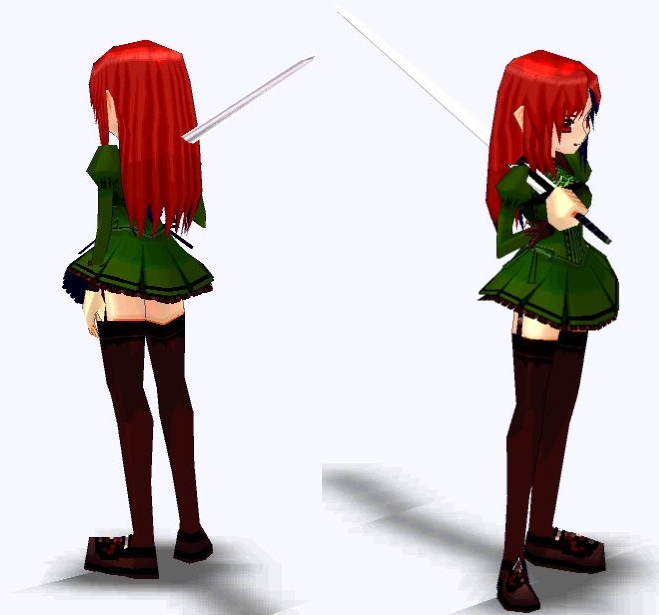 shana, shakugan no shana, 00s, red eyes, red hair, school uniform, serafuku, sword, thighhighs, weapon