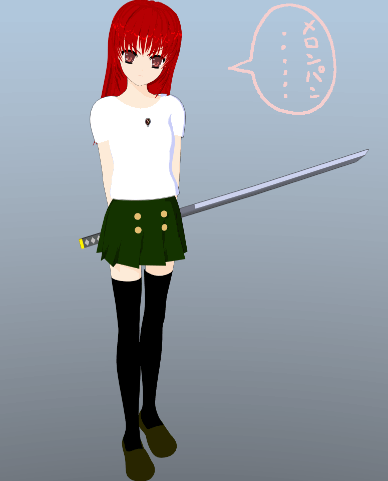 shana, shakugan no shana, 00s, red eyes, red hair, school uniform, serafuku, sword, thighhighs, weapon