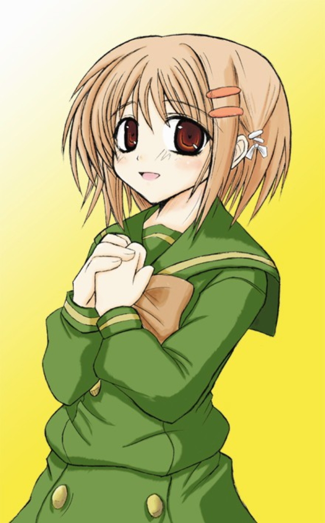 yoshida kazumi, shakugan no shana, 00s, brown eyes, brown hair, school uniform, serafuku