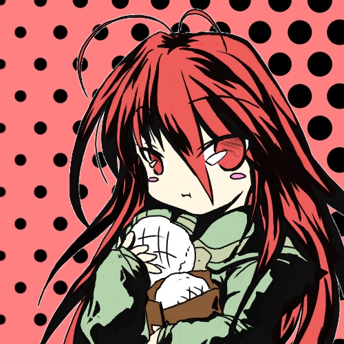 shana, shakugan no shana, lowres, 00s, red eyes, red hair, school uniform, serafuku
