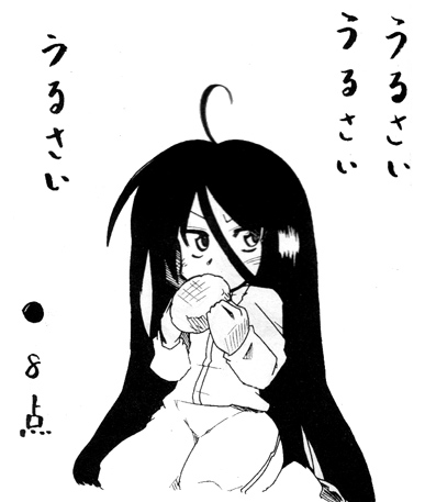 shana, shakugan no shana, lowres, tagme, 00s, monochrome, sketch