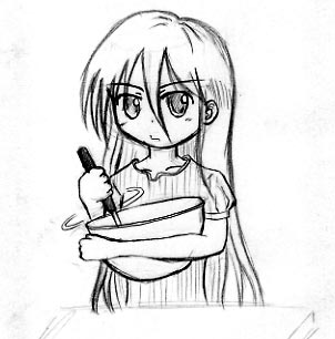 shana, shakugan no shana, lowres, tagme, 00s, monochrome, sketch
