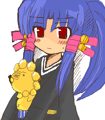 akasaka saki, aoba kozue, mahoraba, lowres, tagme, 00s, blue hair, red eyes