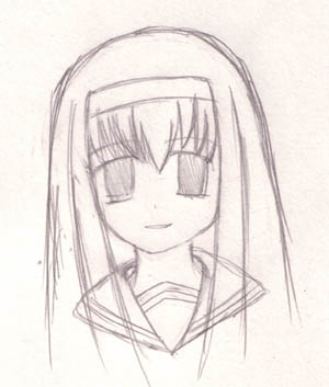 vermillion erika, mahoraba, lowres, tagme, 00s, monochrome, sketch