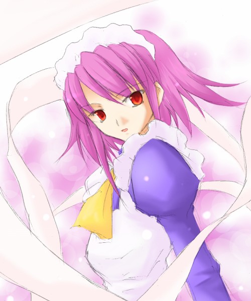 wilhelmina carmel, shakugan no shana, 00s, 1girl, female focus, maid, pink eyes, pink hair, solo