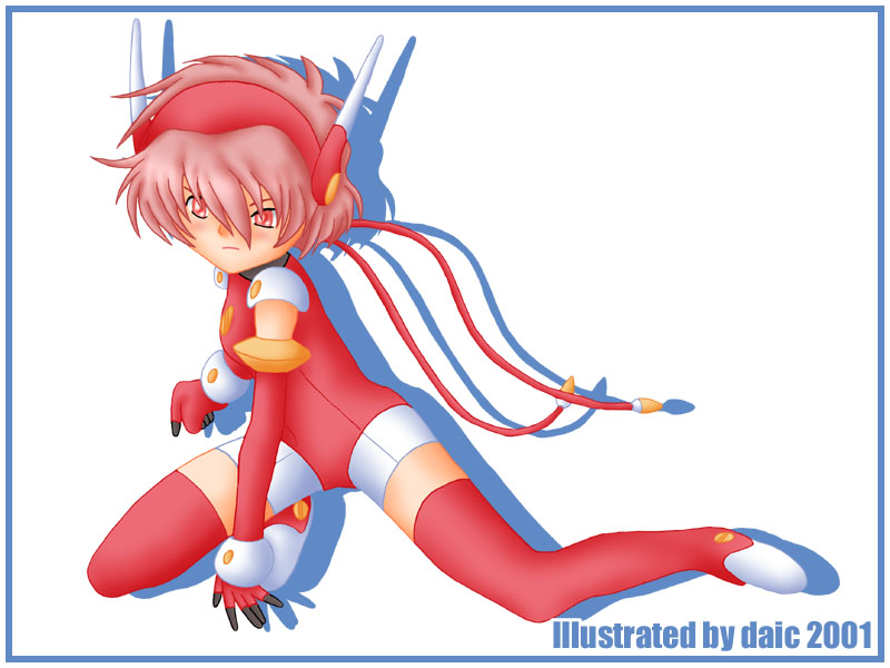 hikaru (angelic layer), angelic layer, artist request, tagme, 1girl, female focus, pink hair, red eyes, solo