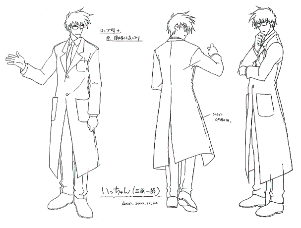 mihara ichiro, angelic layer, tagme, monochrome, sketch