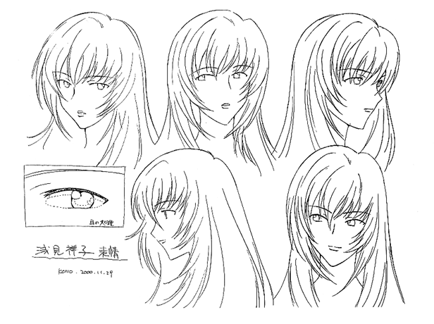 asami shoko, angelic layer, tagme, monochrome, sketch