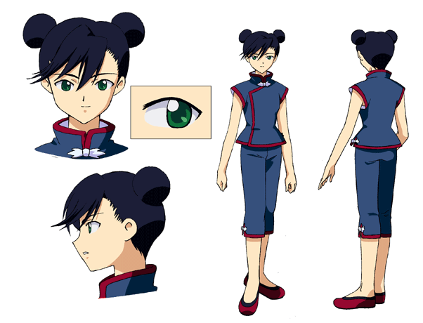 fujisaki madoka, angelic layer, artist request, tagme, black hair, green eyes