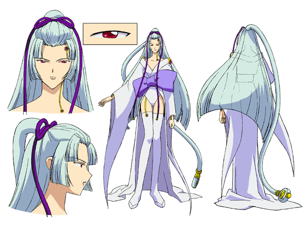 shirahime (angelic layer), angelic layer, tagme, blue hair, red eyes