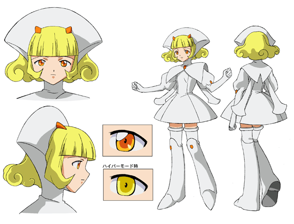 blanche, angelic layer, blonde hair, nurse, yellow eyes