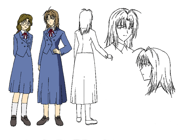 jounouchi sai, saitou kaede (angelic layer), angelic layer, tagme, brown hair