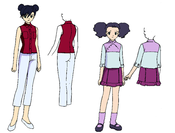fujisaki arisu, fujisaki madoka, angelic layer, tagme, black hair