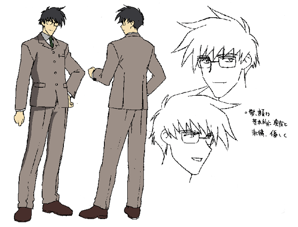 mihara ichiro, angelic layer, tagme, black hair, glasses