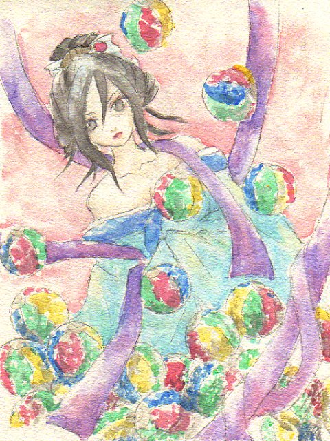 hone onna, jigoku shoujo, tagme, 00s, black hair, japanese clothes, kimono