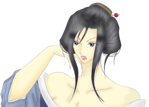 hone onna, jigoku shoujo, lowres, tagme, 00s, black hair, japanese clothes, kimono