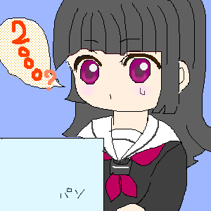 enma ai, jigoku shoujo, lowres, 00s, black hair, red eyes, school uniform, serafuku