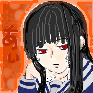 enma ai, jigoku shoujo, lowres, tagme, 00s, black hair, red eyes