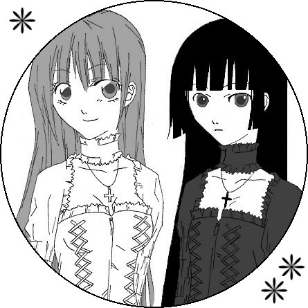 enma ai, shibata tsugumi, jigoku shoujo, lowres, 00s, monochrome, sketch
