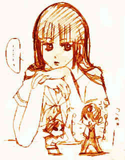 enma ai, ichimoku ren, kikuri, jigoku shoujo, lowres, 00s, sketch