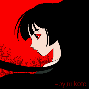 enma ai, jigoku shoujo, lowres, tagme, 00s, black hair, red eyes