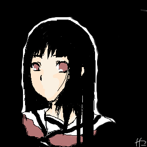 enma ai, jigoku shoujo, lowres, tagme, 00s, black hair, red eyes