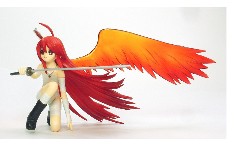 shana, shakugan no shana, photo (medium), 00s, figure, red eyes, red hair, sword, weapon, wings