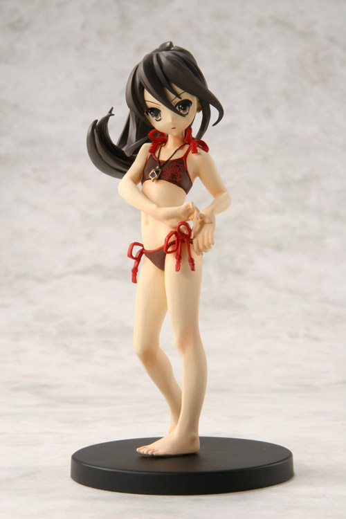 shana, shakugan no shana, photo (medium), 00s, barefoot, brown eyes, brown hair, figure, swimsuit