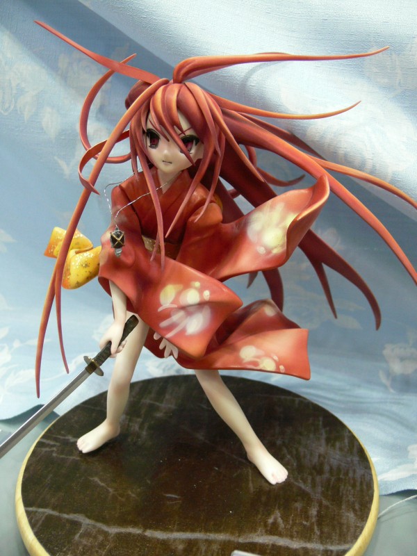 shana, shakugan no shana, photo (medium), 00s, figure, japanese clothes, kimono, red eyes, red hair, sword, weapon