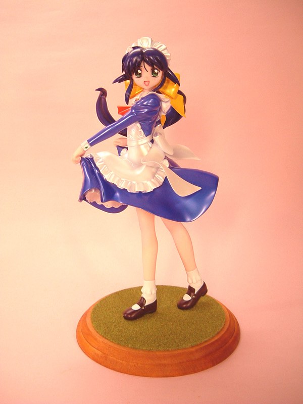 andou mahoro, mahoromatic, photo (medium), blue hair, figure, green eyes, maid
