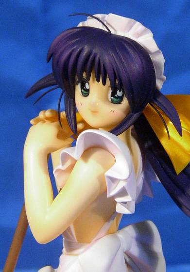 andou mahoro, mahoromatic, photo (medium), blue hair, figure, green eyes, maid