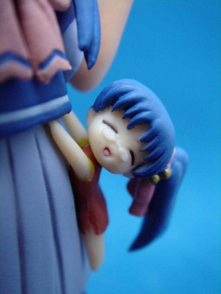 aoba kozue, midorikawa chiyuri, mahoraba, photo (medium), 00s, 2girls, blue hair, female focus, figure, glasses, multiple girls