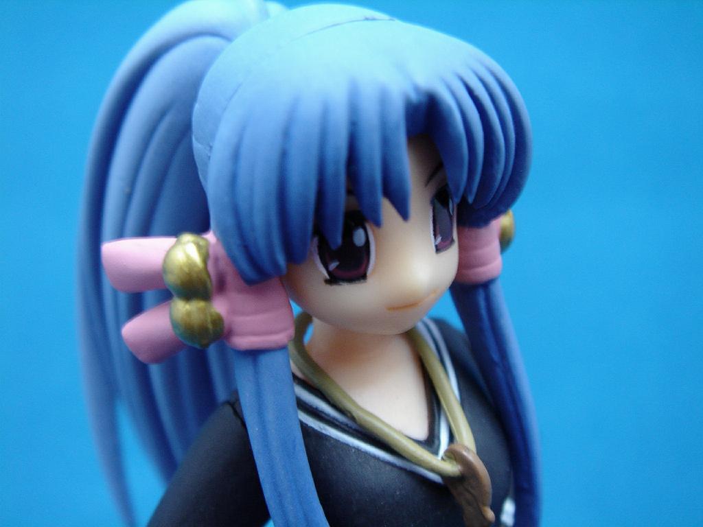 akasaka saki, aoba kozue, mahoraba, photo (medium), 00s, 1girl, blue hair, female focus, figure, red eyes, solo