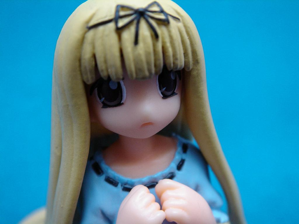 shiratori ryuuko, mahoraba, photo (medium), 00s, 1boy, blonde hair, brown eyes, figure, male focus, no humans, solo, trap