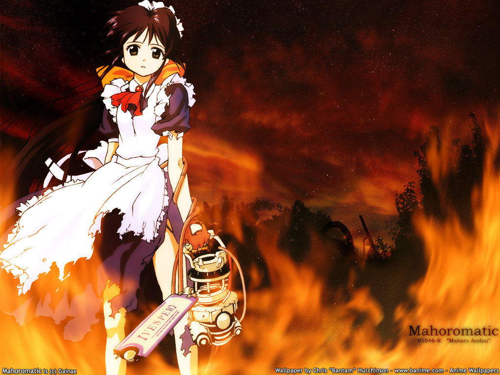 andou mahoro, mahoromatic, tagme, blue hair, green eyes, maid