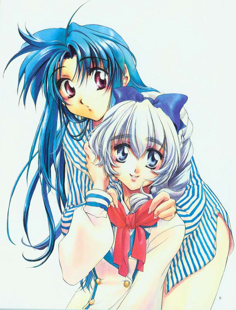 chidori kaname, teletha testarossa, full metal panic!, highres, 00s, 1girl, blue eyes, blue hair, female focus, grey hair, matching hair/eyes, purple eyes, solo