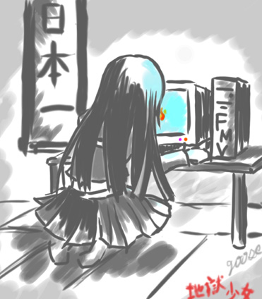 enma ai, jigoku shoujo, lowres, tagme, 00s, school uniform, serafuku