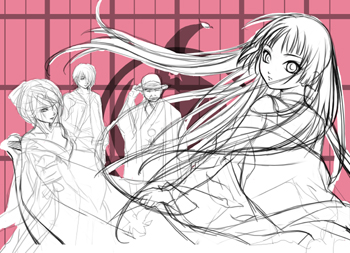 wanyuudou, enma ai, hone onna, ichimoku ren, jigoku shoujo, lowres, 00s