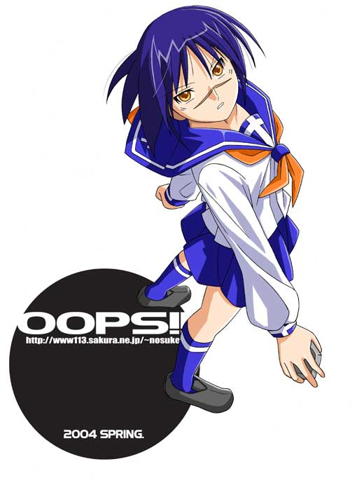 tsumura tokiko, busou renkin, 00s, blue hair, scar, school uniform, serafuku, yellow eyes