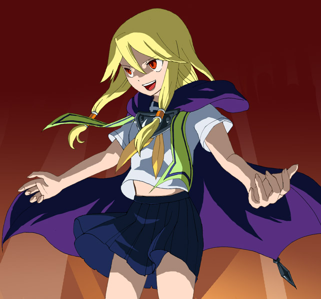 busou renkin, tagme, 00s, blonde hair, red eyes, school uniform, serafuku