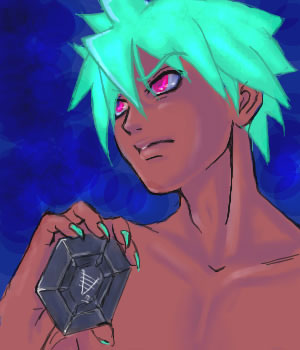 mutou kazuki, busou renkin, lowres, tagme, 00s, blue hair, purple eyes